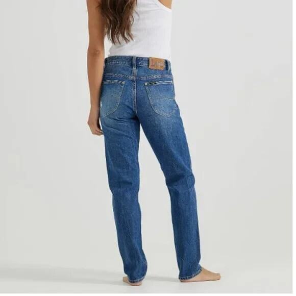 Lee Women's Slim Rider Jeans in Night Journey Blue Size 29 x 31 Retro Denim - Picture 4 of 15